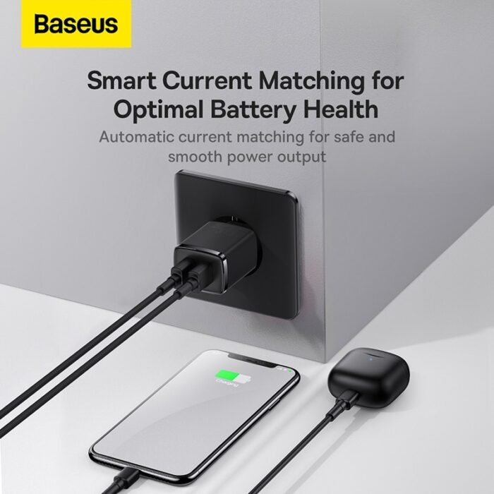 Baseus 10.5W USB Travel Charger Mini Portable Wall Adapter Charger  Dual Port Phone Charging For iPhone Huawei Xiaomi 4