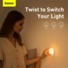 Baseus Magnetic Night Lamp LED Sensor Induction Night Light Detachable Kitchen Light Cabinet Light For Bedroom Lamp wardrobe 4