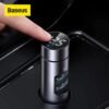 Baseus Car Charger FM Transmitter Modulator Bluetooth Wireless Audio MP3 Player Dual USB Mobile Phone Charger for iPhone Samsung 1
