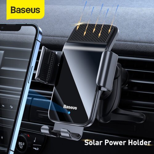 Baseus Magnetic Car Phone Holder Solar Power Car Mount Stand Mobile Phone Holder For iPhone 12 13 Samsung Car Holder 1