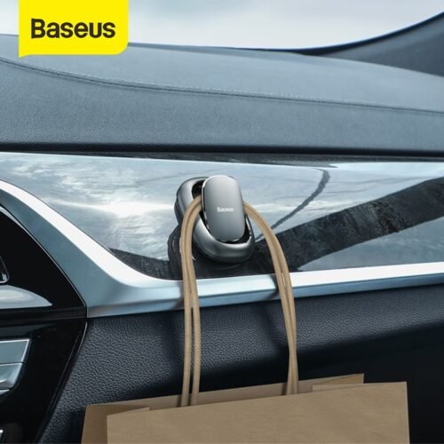 Baseus 2Pcs Car Hook Car Sticker Holder Auto Fastener Clip for Cable Headphone Key Wall Hanger 1