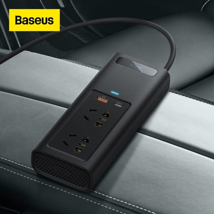 Baseus 150W Car Inverter DC 12V  to AC 220V 110V Auto Power Inversor USB Type C Fast Charger For Car Power Adapter 1