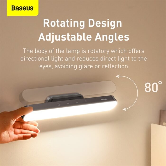 Baseus Night Light Hanging Magnetic LED Table Lamp Stepless Dimming Desk Lamp Rechargeable Cabinet Light For Bedroom Kitchen 4