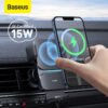 Baseus Automatic Alignment Car Phone Holder Wireless Charger For Samsung iPhone Xiaomi Phone Holder Car Holder Air Vent Holder 1