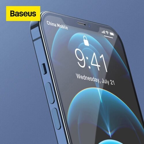Baseus 2Pcs 0.3mm Full-screen Glass For iPhone 12 Pro Max Tempered Glass Film Screen Cover For iPhone 12 Mini Anti-Blue Glass 1