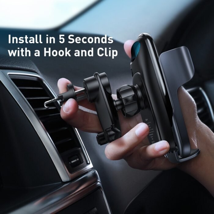 Baseus Car Phone Holder 15W wireless Charger for iPhone  Quick Charge 3.0 Air Vent Mount Holder Car Wireless Charging Holder 6