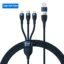 Baseus 3 in 1 USB C Cable for iPhone 13 12 Pro 11 XR Charger Cable 100W Micro USB Type C Cable for Macbook Pro Samsung Xiaomi 8