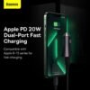 Baseus 40W Car Charger Dual PD Fast Charging USB C Car Phone Charger Quick Charge 3.0 FCP AFC For iPhone13 Huawei Samsung Xiaomi 3