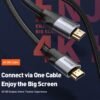 Baseus 4K/60Hz HDMI-compatible Cable for Switch TV Box Laptop PS5 PS4 Projector 4K HD to 4K HD Extension Cable Digital Cable 2