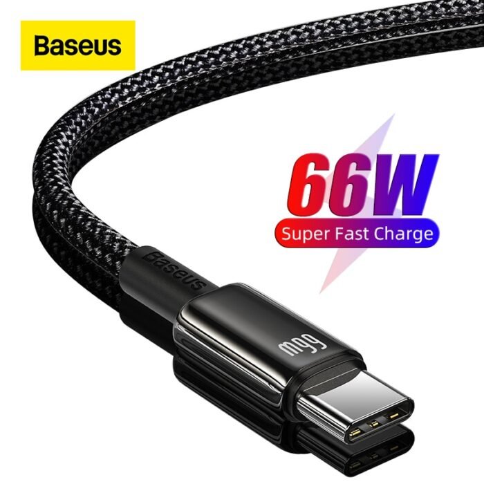 Baseus 6A USB Type C Cable for Huawei P40 Pro Mate 40 30 Supercharge 66W/40W Fast Charger USB C Cable for Huawei P30 Pro 1