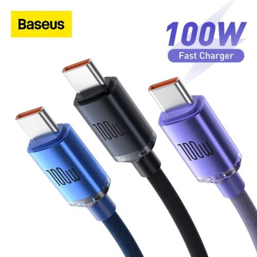 Baseus USB C to USB Type C Cable for Samsung Xiaomi 100W PD Fast Charging for MacBook Pro Quick Charge 4.0 Fast USB Charge Cord 1