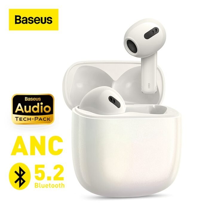 Baseus Storm3 ANC TWS Bluetooth Earphones Wireless 5.2 headphones ,Half In-ear Design, 6-Mic ENC, Adaptive Noise Cancellation 1