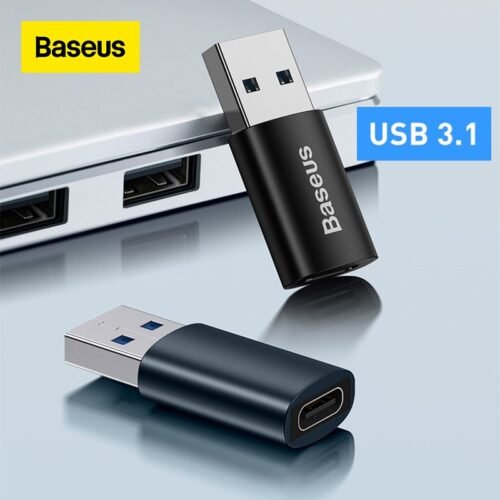 Baseus USB C Adapter OTG  USB-C Male To Micro USB Type-C Adapter Female Converter For Macbook Samsung S20 USBC OTG Connector 1