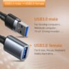 Baseus USB Extension Cable USB 3.0 Cable Male to Female Extender Cable for PC Smart TV PS4 Xbox Data Cable USB 3.0 Data Line 2