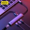 Baseus USB C HUB USB to Multi HDMI-compatible USB 3.0 RJ45 Carder Reader OTG Adapter USB Splitter for MacBook Pro Air HUB Dock 1