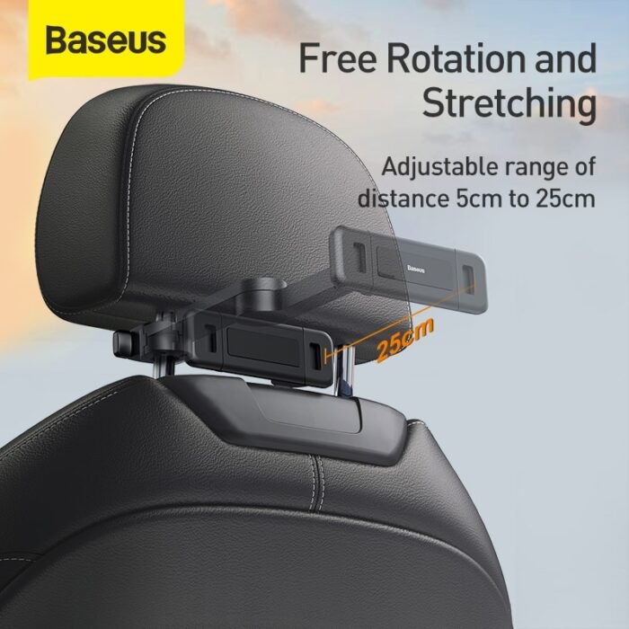Baseus Car Seat Rear Phone Holder Tablet Phone Car Rear Pillow Phone Stand Headrest Mount Bracket for Phone Tablet 4.7-12.3 Inch 2