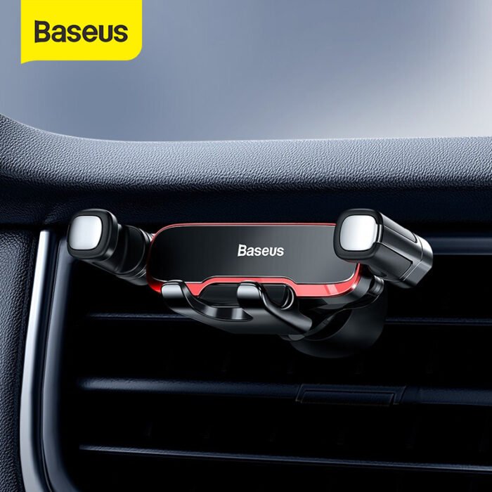 Baseus Car Phone Holder for Car Air Vent Mount Cell Phone Support Phone Holder Stand for iPhone Samsung Metal Gravity Phone Hold 1