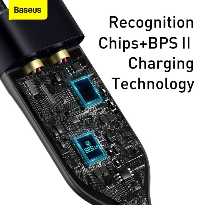 Baseus 2 in 1 USB C Cable for MacBook Pro Cable 100W Fast Charging for iPhone 12 11 Pro Max XR 8 Plus Charger Cable Data Line 4