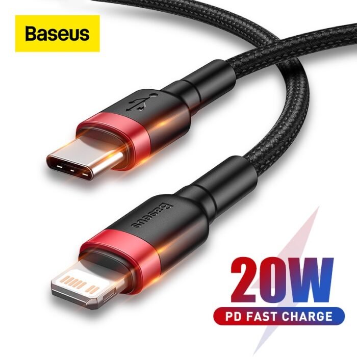 Baseus USB C Cable for iPhone 11 Pro Max PD 20W Fast Charging USB C to Lighting Cable for iPhone 12 7 Xr Data USB Type C Cable 1