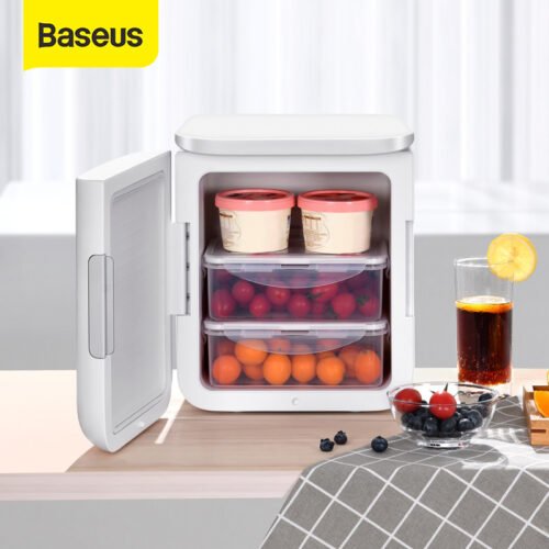 Baseus 6L Igloo Mini Fridge For Students Cooler and Warmer Refrigerator Home Use Ice Box Summer Mask Freezer For Fresh Fruit 1