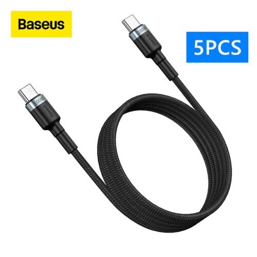 Baseus 100W USB C to USB Type C Cable for MacBook Pro Quick Charge 4.0 Fast Charging for Samsung Xiaomi mi 10 Charge Cable 1