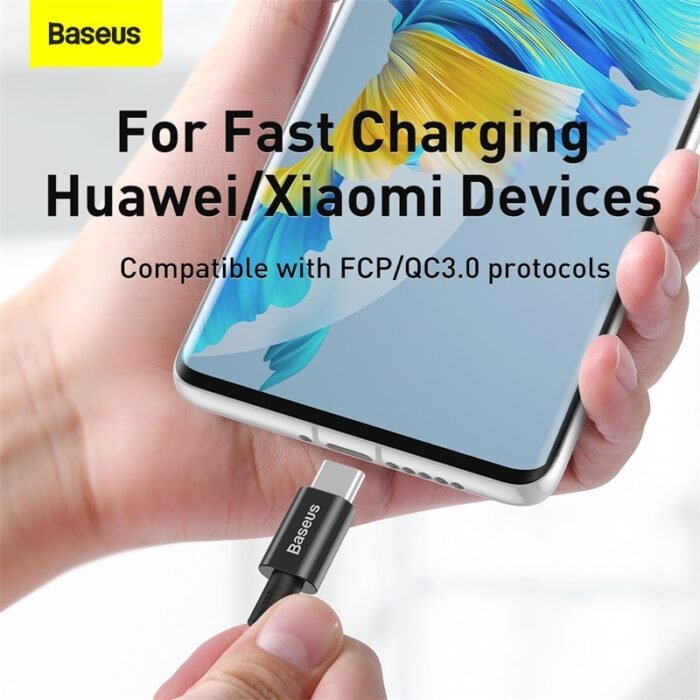 Baseus 100W USB C to USB Type C Cable for MacBook Pro Quick Charge 4.0 Fast Charging for iPad Samsung Xiaomi mi 10 Charge Cable 3