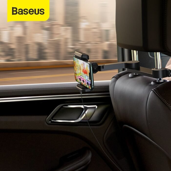 Baseus 15W Wireless Car Charger Backset Phone Holder Quick Charger Mount Holder Fast Charging 2 In 1 Charging Phone Holder 1