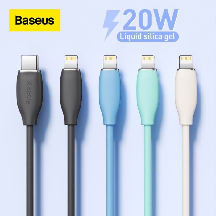 Baseus Liquid Silica Gel 20W PD USB C Cable for iPhone 13 12 Pro Mini Max Fast Charging Cable for MacBook iPad Pro Type-C Cable 1
