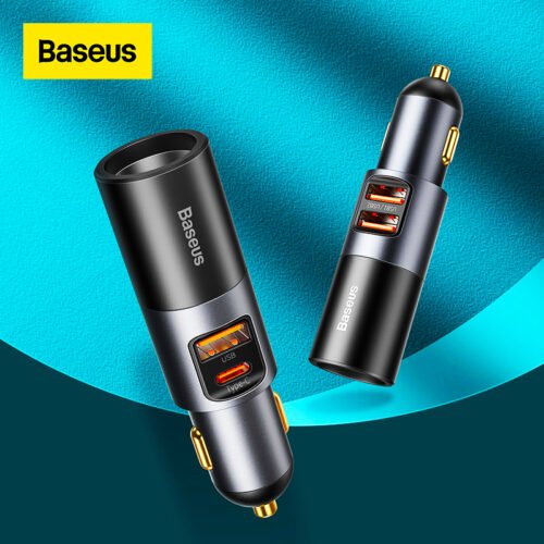 Baseus 120W Car Charger QC 3.0 PD 3.0 USB Phone Car Charger For iPhone 12 Pro Samsung Xiaomi Expansion Port Mobile Phone Charger 1