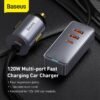 Baseus 120W PD Car Charger Quick Charger QC 3.0 PD 3.0 For iPhone 13 12 Samsung Type-C USB Charger Portable USB Phone Charger 2