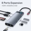 Baseus USB C HUB Type C to HDMI-compatible USB 3.0 Adapter 8 in 1 Type C HUB Dock for MacBook Pro Air USB C Splitter 2