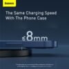 Baseus 15W Wireless Charger For iPhone 12 Samsung XiaoMi LED Display Desktop Wireless Charging Pad For Airpods Portable Charger 4
