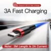 Baseus USB Type C Cable for Samsung S10 S9 Quick Charge 3.0 Cable USB C Fast Charging for Huawei P30 Xiaomi USB-C Charger Wire 2