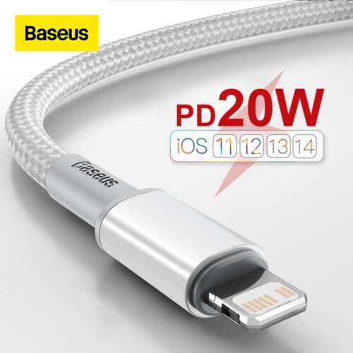 Baseus 20W USB C Cable for iPhone 13 12 11 Pro Max XR 8 PD Fast Charging for iPhone Charger Cable for MacBook iPad Type C Cable 1