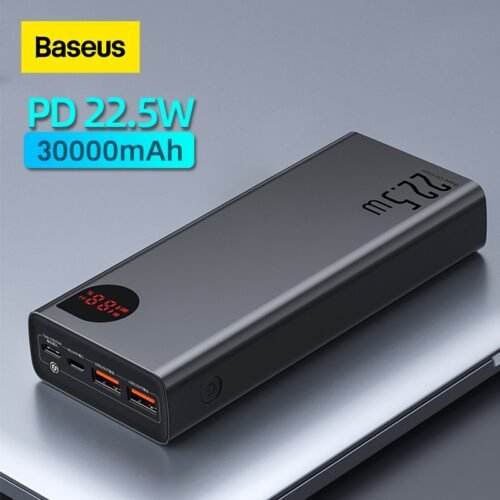 Baseus Power Bank 30000mAh with 20W PD Fast Charging Powerbank Portable External Battery Charger For iPhone 12 Pro Xiaomi Huawei 1