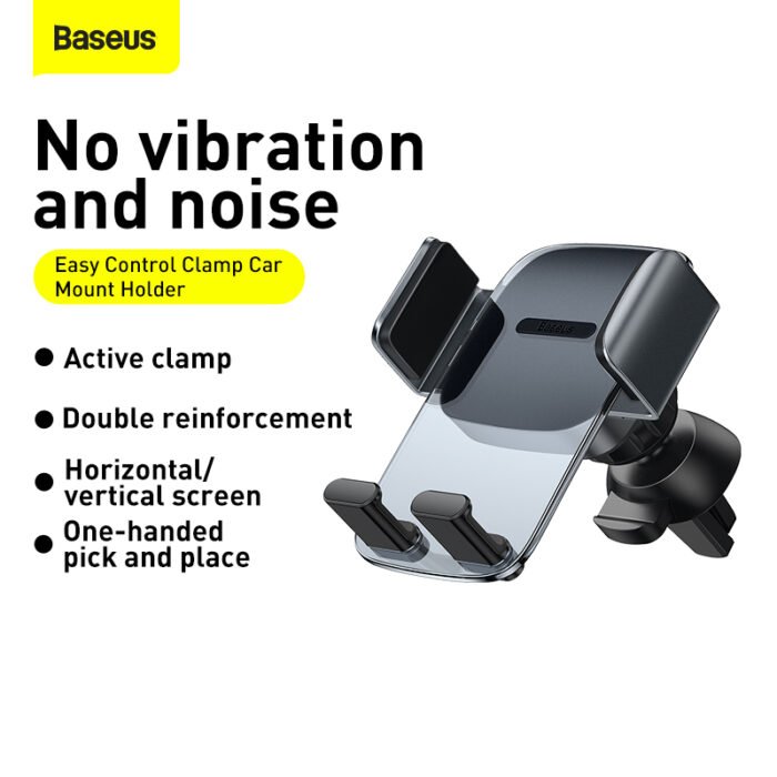 Baseus Car Phone Holder Clamp Air Vent Mount For iPhone Samsung Huawei Mobile Phone Holder Stand Support Vertical And Landscape 5