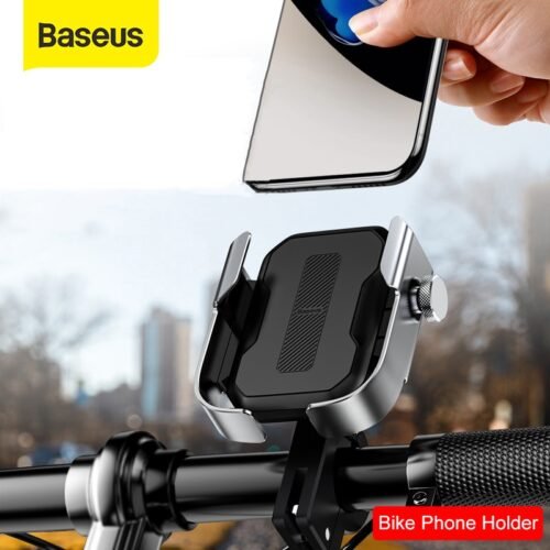 Baseus Motorcycle Phone Holder Support Moto Bicycle Rear View Mirror Handlebar Stand Mount Scooter Motor Bike Phone Holder 1