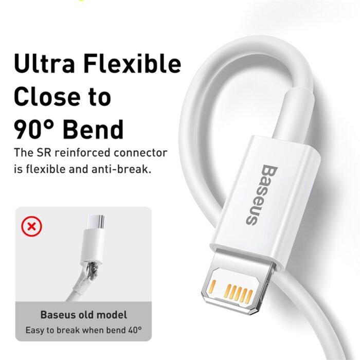 Baseus USB Cable For iPhone Cable 11 12 Pro Max Xs Xr X SE 8 7 6 Plus 6s Data Wire Cord Fast Charger Cable For iPad Air mini 4 4