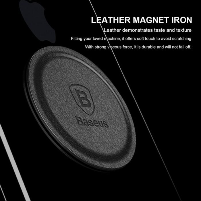 Baseus Iron Disk For Magnetic Phone Holder Magnet Metal Plate & Leather Sheets For Magnetic Air Vent Mount Car Holder Stand 5
