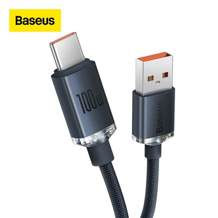 Baseus 100W USB Type C Cable for Samsung Xiaomi Supercharge 5A 100W Fast Charging USB-C Charger Cable for Phone Cord 1