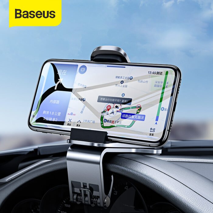 Baseus Car Phone Holder 360 Degree GPS Navigation Dashboard Phone Holder Stand in Car for Universal Phone Clip Mount Bracket 1
