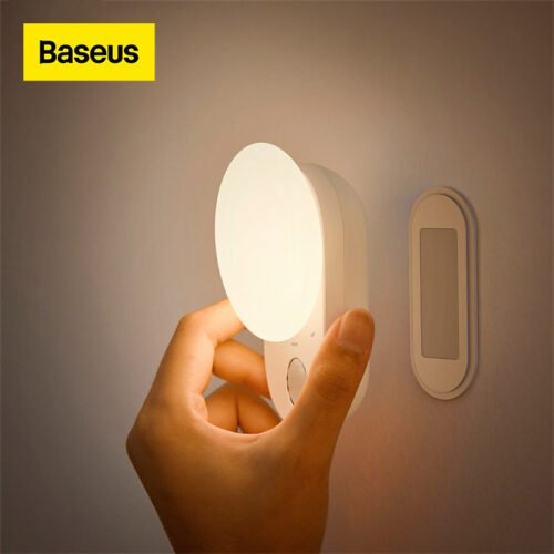Baseus Magnetic Night Lamp LED Sensor Induction Night Light Detachable Kitchen Light Cabinet Light For Bedroom Lamp wardrobe 1