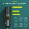 Baseus 120W Car Charger Auto Cigarette Lighter For 12-24V Car Socket Splitter For IPhone Mobile Phone Charger Adapter 2