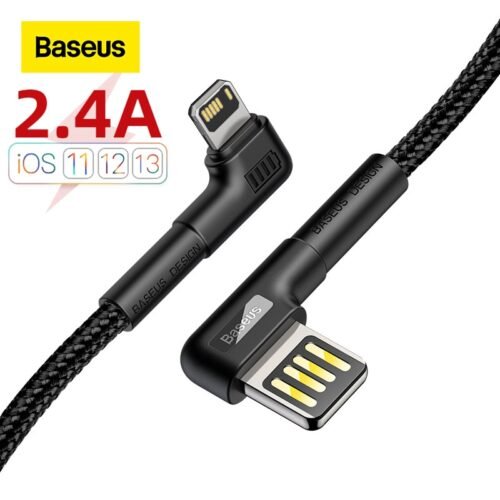 Baseus USB Cable For iphone 12 11 pro max 2.4A Fast Charging Charger Cable For iphone USB Wire Cord Mobile Phone Cables 1