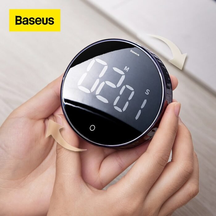 Baseus Magnetic Digital Timers Manual Countdown Kitchen Timer Countdown Alarm Clock Mechanical Cooking Timer Alarm Counter Clock 1
