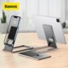 Baseus Foldable Metal Desktop Holder For iPad Pro 2021 2020 iphone Tablet Desktop Stand Notebook Stand Laptop Support 1