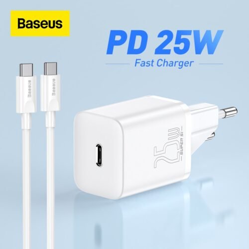 Baseus USB C Charger 25W Support Type C PD Fast Charging Portable Phone Charger For Samsung S22 S21 Ultra Xiaomi 12 Pro Tablet 1