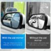 Baseus 1 Pair Car Blind Spot Mirror Car Rearview Auxiliary Mirror HD Large View Convex Glass Wide Angle Rear View Mirror 3