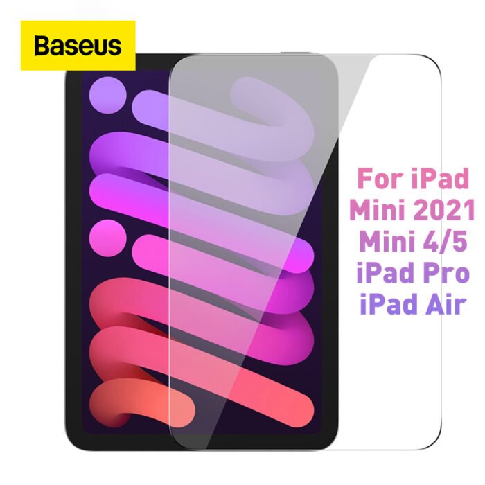 Baseus 0.3mm Tempered Glass Film  For iPad mini 4 5 6 Full Cover Screen Protector For iPad Pro Air Film Glass For iPad 7 8 9 Pad 1