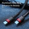 Baseus 100W USB C to USB Type C Cable for MacBook Pro Quick Charge 4.0 Fast Charging for Samsung Xiaomi mi 10 Charge Cable 4